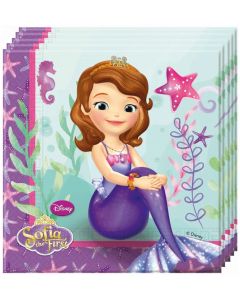 20 serviettes Princesse Sofia Sirene