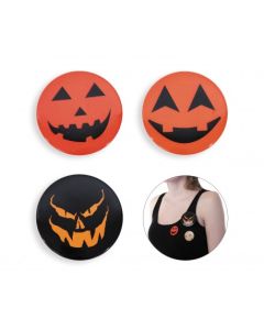 3 badges citrouilles halloween