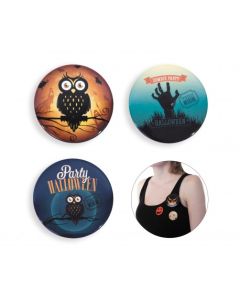 3 badges Halloween