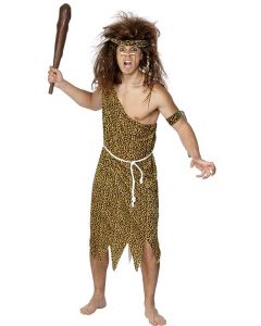 Déguisement homme des cavernes - imprimé brun - Taille L