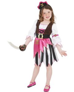 Déguisement fille pirate rose - 4/6 ans