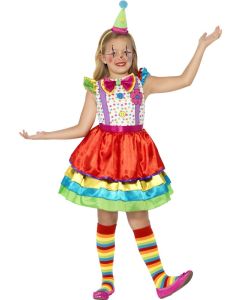 Déguisement fille clown coloré