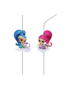 8 Pailles anniversaire Shimmer & Shine 