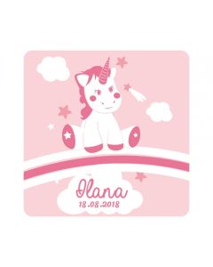 40 Stickers licorne rose personnalisés