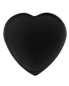 Strass coeur autocollant - noir