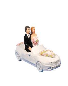 Figurine jeunes mariés voiture