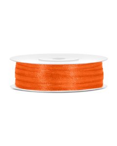 Ruban satin 3 mm - orange néon