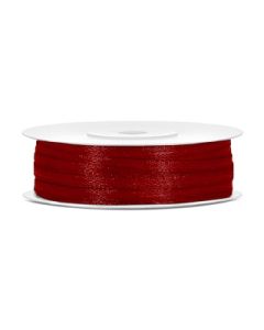 Ruban satin 3 mm - rouge foncé