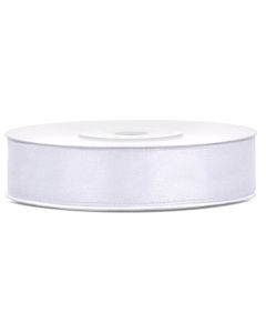 Ruban satin double face 12 mm blanc