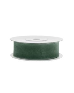 Ruban soie 19 mm - vert bouteille