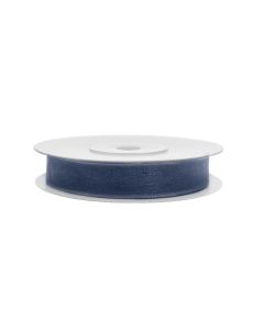 Ruban soie 6 mm - bleu marine