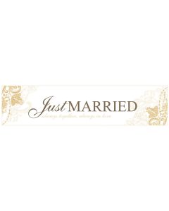 Plaque minéralogique en carton "Just married"