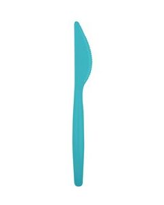 couteaux en plastique turquoise