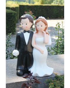 Urne mariage - Couple de mariés costume noir