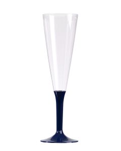 10 Flûtes à champagne bleu marine