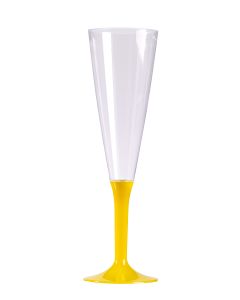 10 Flûtes à champagne jaunes