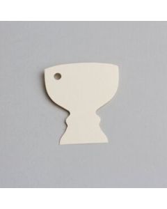 12 étiquettes calice - ivoire - 4.5 cm x 5 cm