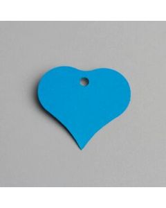 etiquette forme coeur turquoise