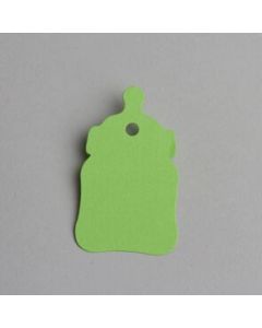 etiquette forme biberon vert anis