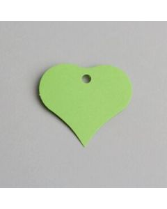 etiquette forme coeur vert anis