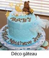 décoration de gâteau baptême