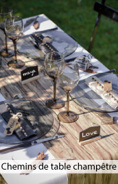 chemin de table mariage champetre pas cher